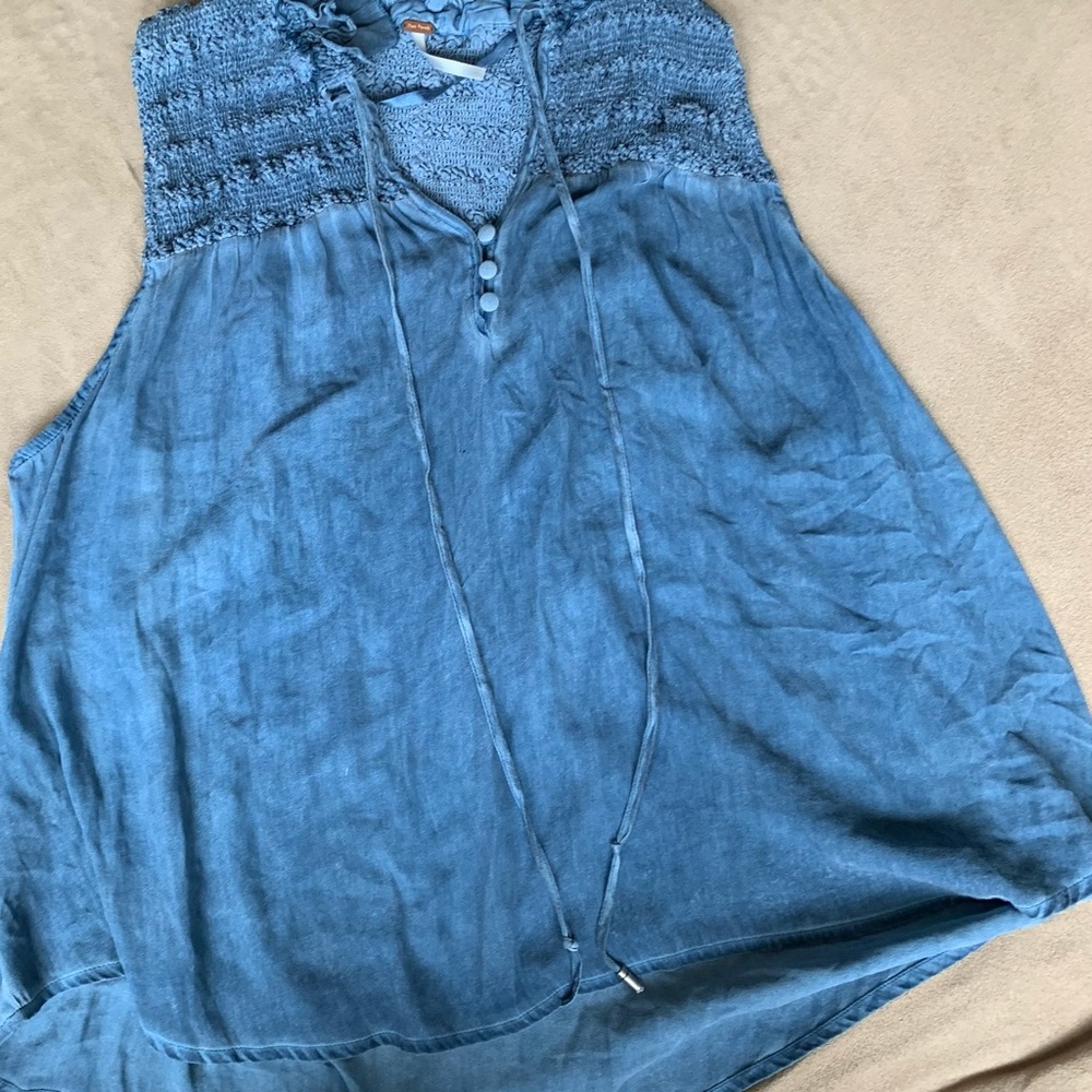 Free People Blue Shirt